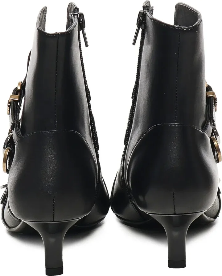 Buckle-Detail Pointed-Toe Boots - Image 3