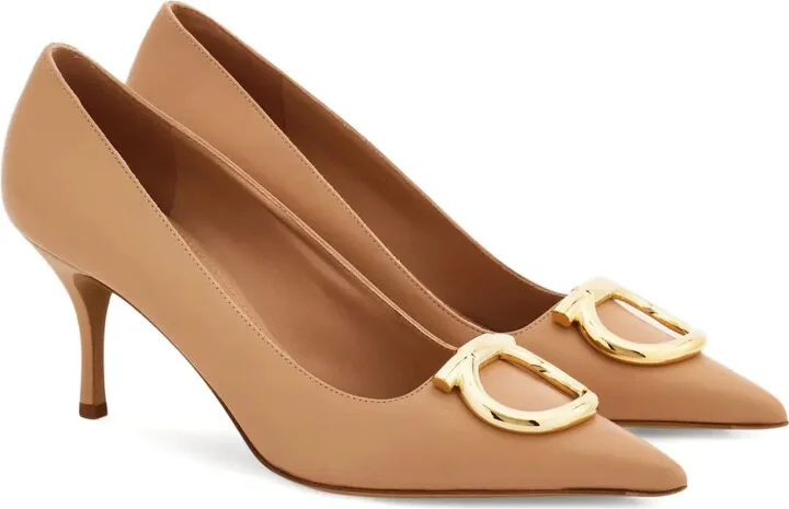 Buckle-Detail Pointed-Toe Pumps - Image 2