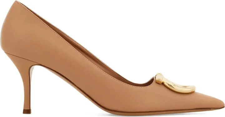 Buckle-Detail Pointed-Toe Pumps