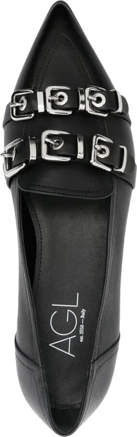 Buckle-Detail Pointed-Top Loafers - Image 4