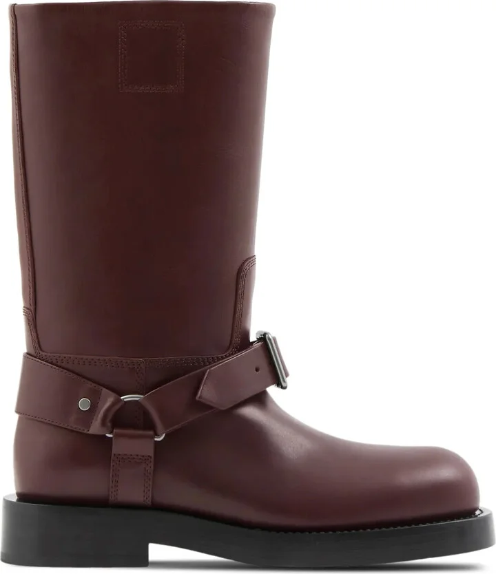 Buckle-Detail Riding Boots