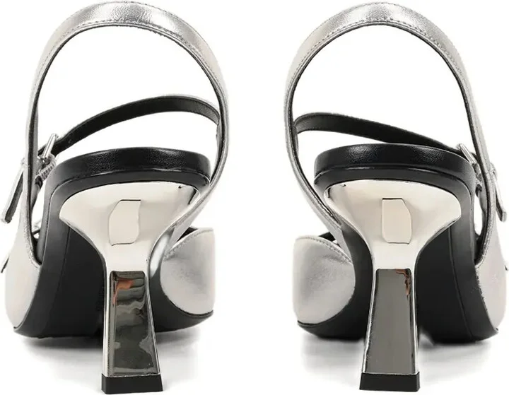 Buckle-Detail Slingback Pumps - Image 3