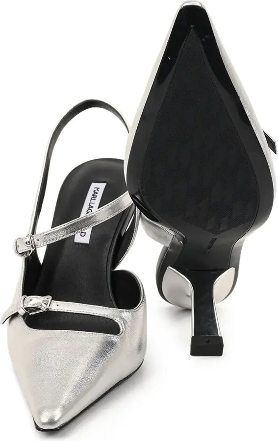 Buckle-Detail Slingback Pumps - Image 5
