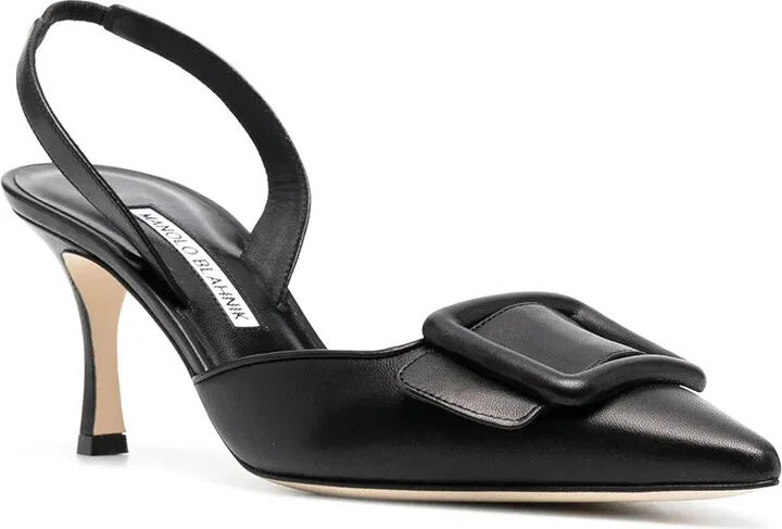 Buckle-Detail Slingback Pumps - Image 2