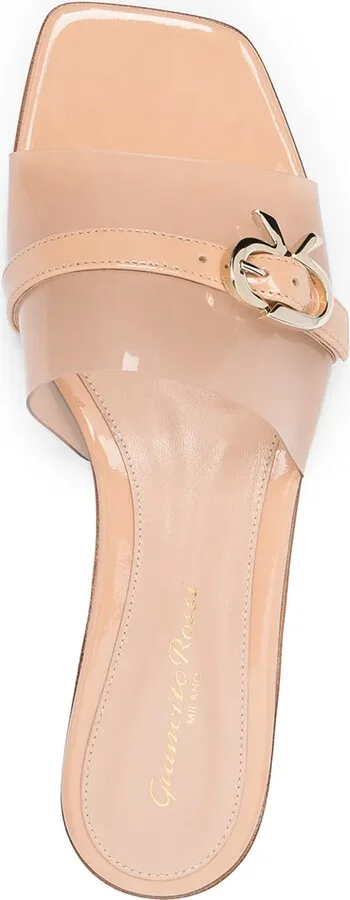 Buckle-Detail Square-Toe Sandals - Image 4