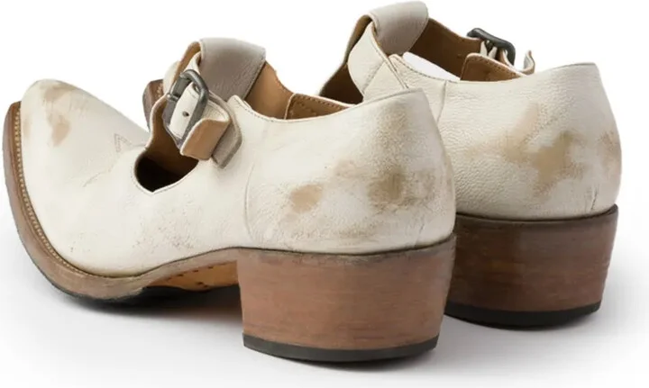 Buckle-Detail Stitched Loafers - Image 3