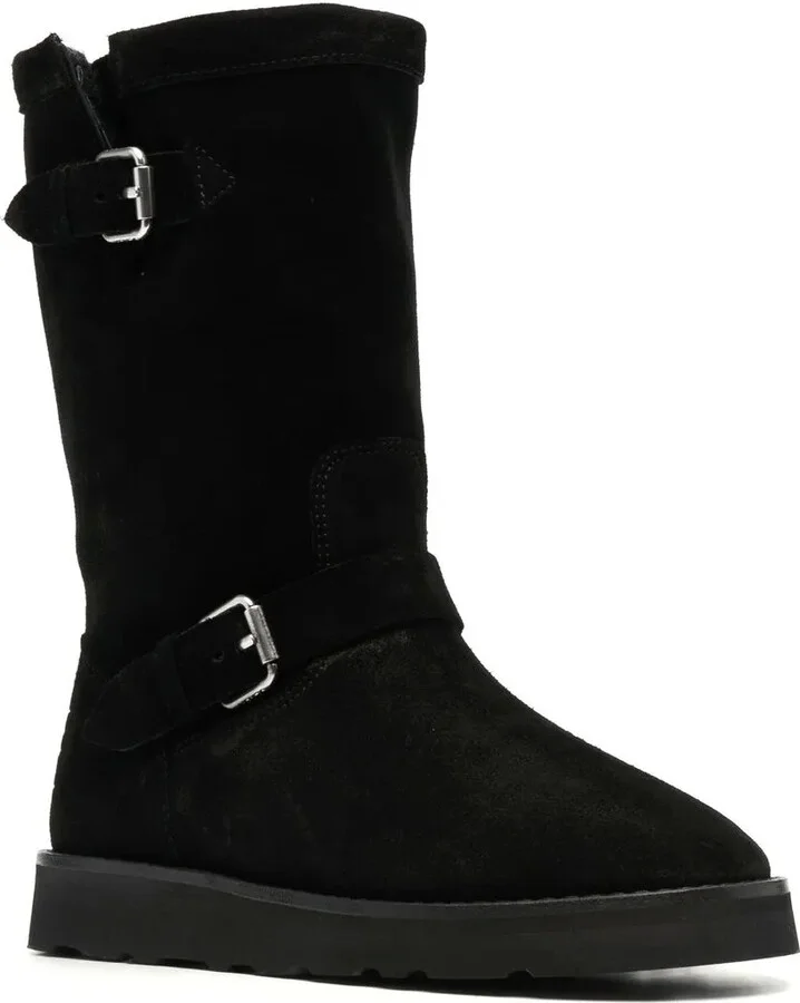 Buckle-Detail Suede Boots - Image 2