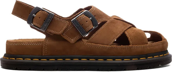 Buckle-Detail Suede Flat Mules