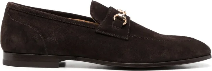 Buckle-Detail Suede Loafers