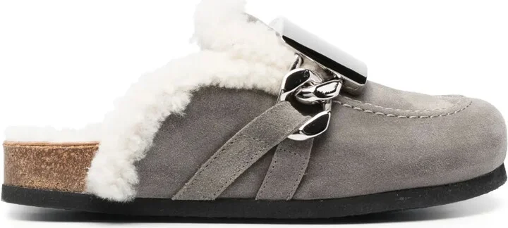 Buckle-Detail Suede Loafers