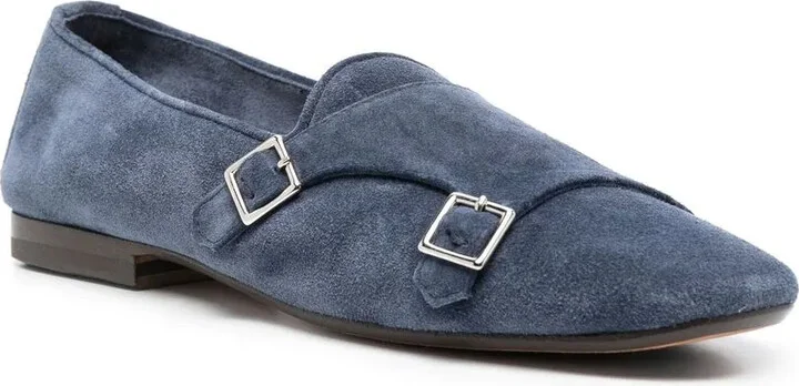 Buckle Detail Suede Slippers - Image 2