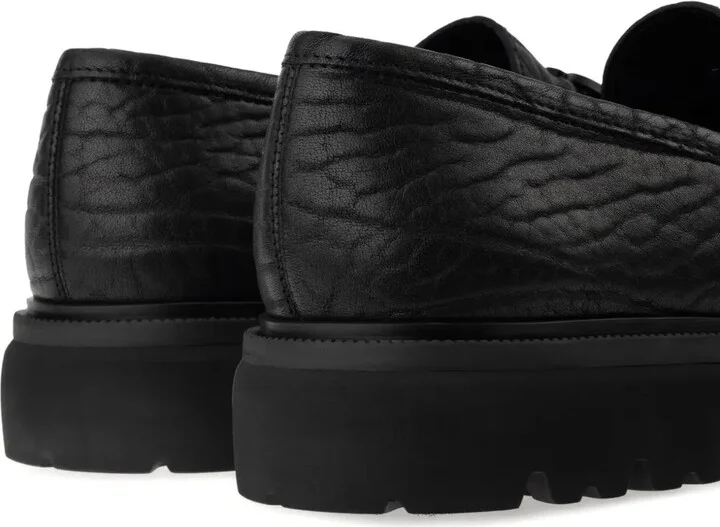 Buckle-Detail Textured Loafers - Image 5