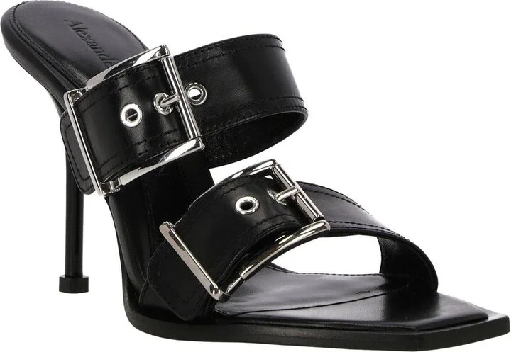 Buckle Detailed Heeled Sandals - Image 2