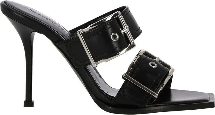 Buckle Detailed Heeled Sandals