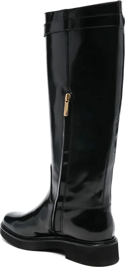 Buckle-Detailed Leather Boots - Image 3
