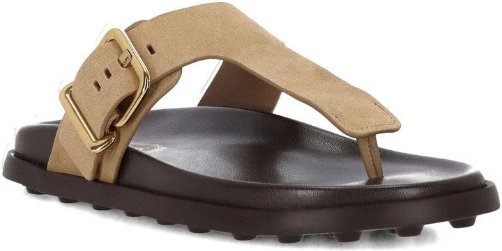 Buckle Detailed Thong Sandals - Image 2