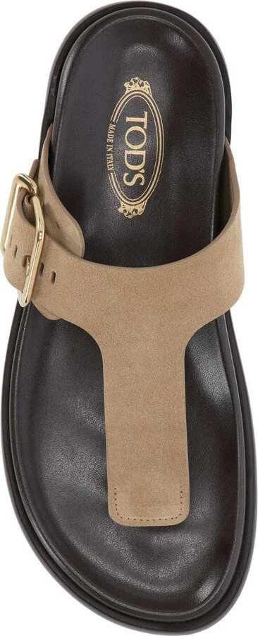 Buckle Detailed Thong Sandals - Image 4