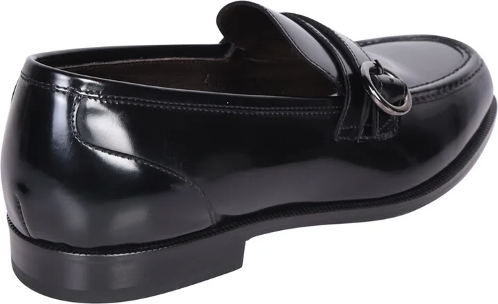Buckle Details Black Loafer - Image 3