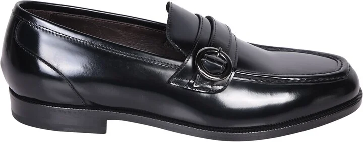 Buckle Details Black Loafer