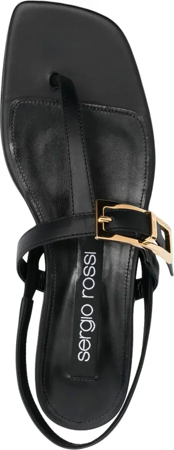 Buckle-Details Flat Sandals - Image 4