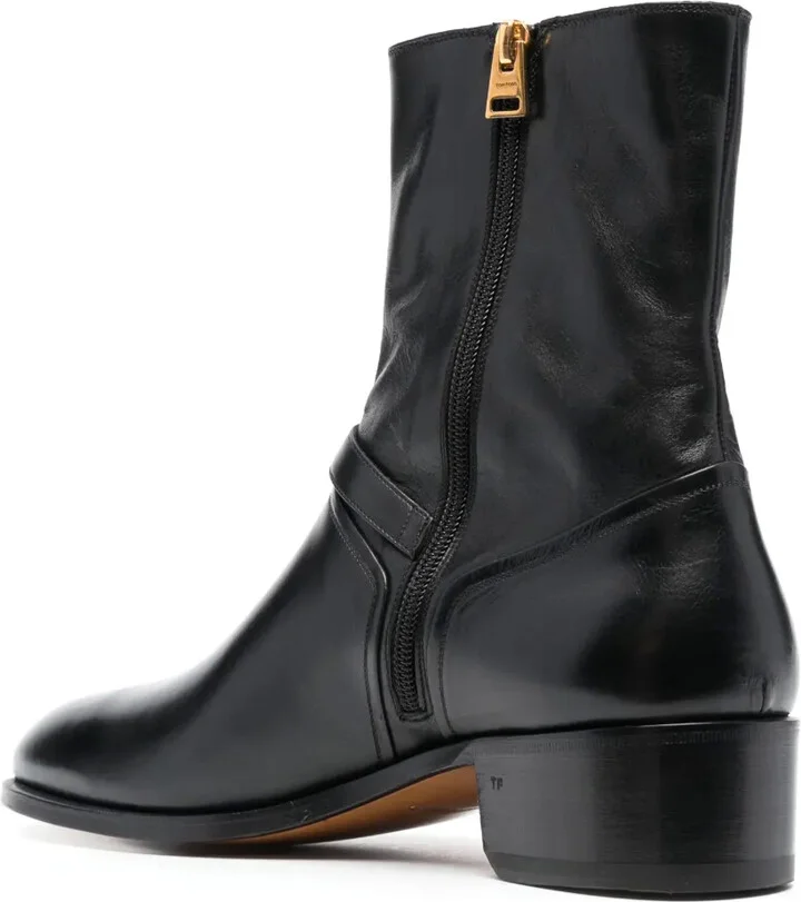 Buckle-Embellished Ankle Boots - Image 3