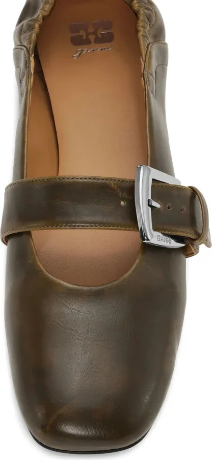 Buckle-Embellished Ballet Flats - Image 3