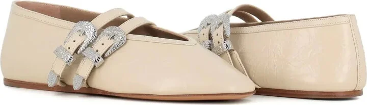 Buckle-Embellished Ballet Flats - Image 2
