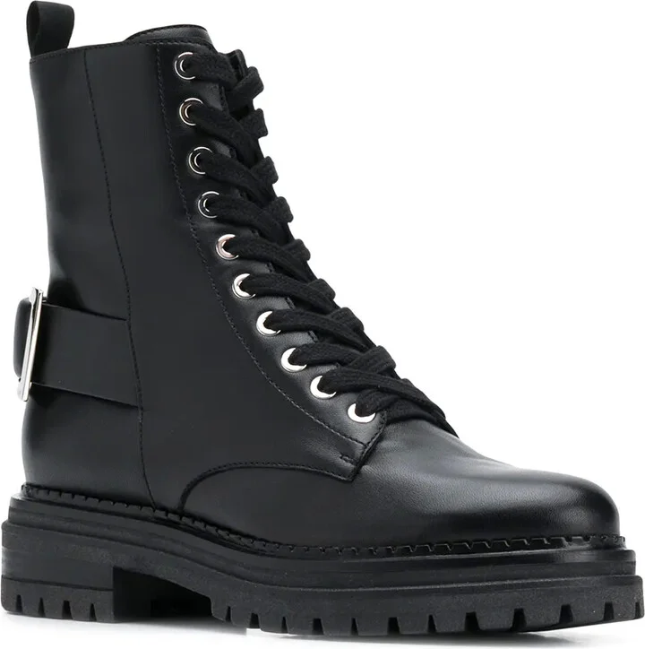 Buckle-Embellished Combat Boots - Image 2