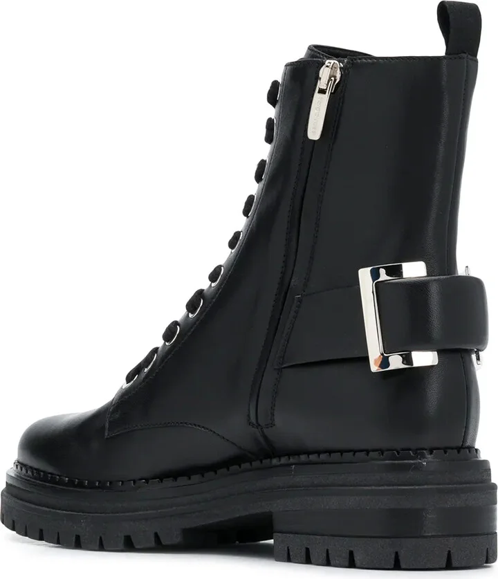 Buckle-Embellished Combat Boots - Image 3