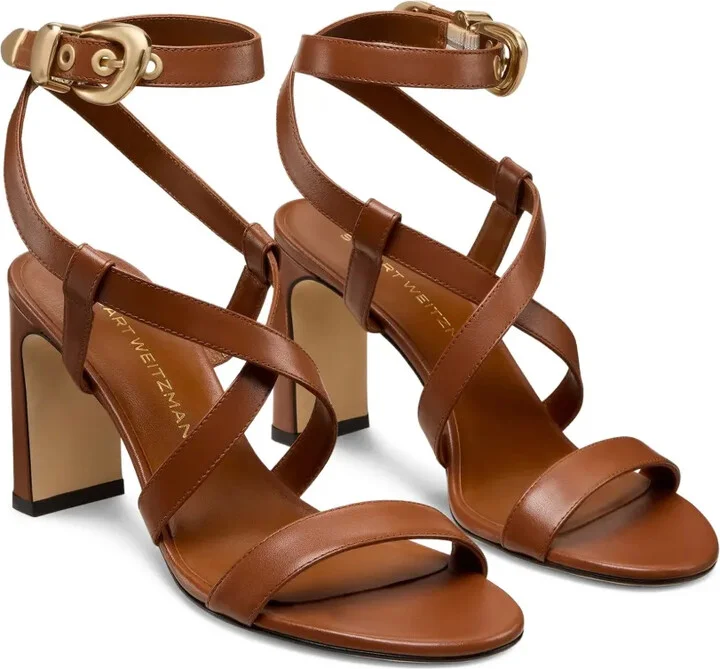 Buckle-Embellished Crossover Sandals - Image 3