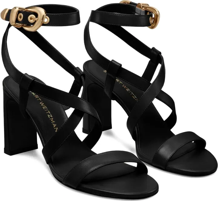 Buckle-Embellished Crossover Sandals - Image 2