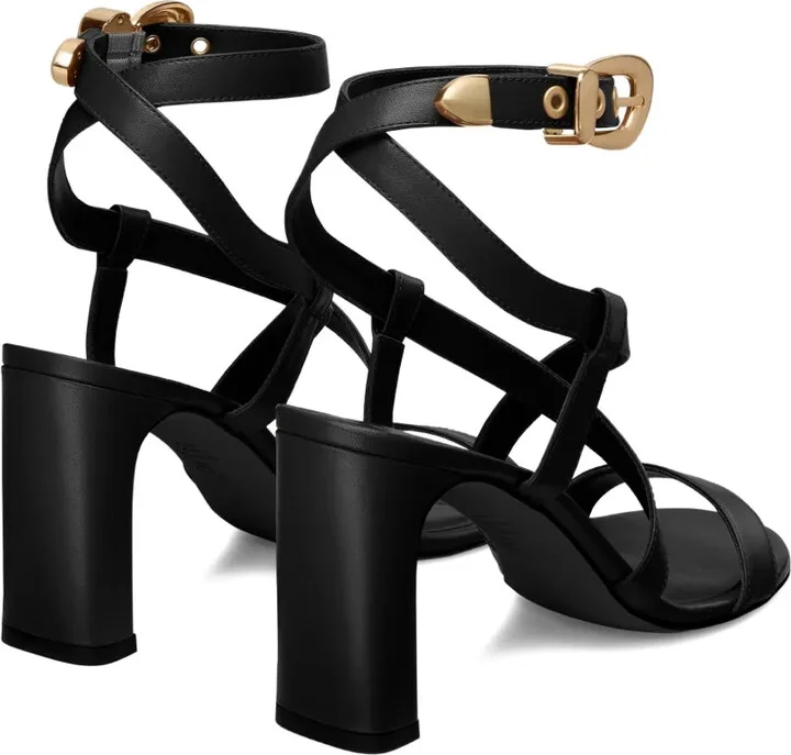 Buckle-Embellished Crossover Sandals - Image 3