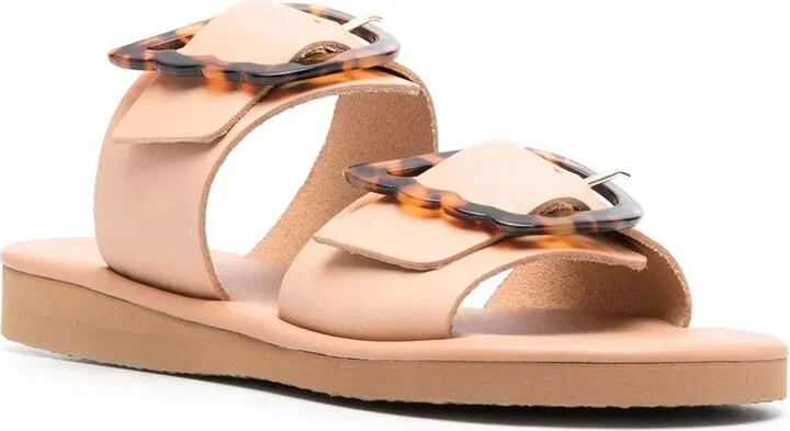 Buckle-Embellished Flat Sandals - Image 2
