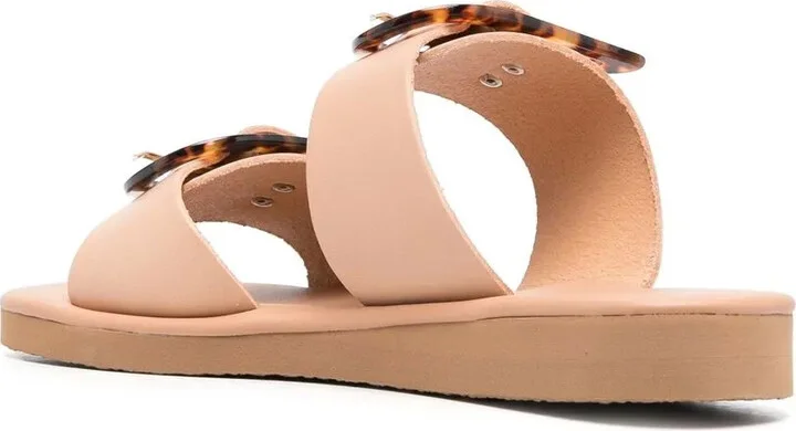 Buckle-Embellished Flat Sandals - Image 3