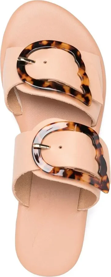 Buckle-Embellished Flat Sandals - Image 4