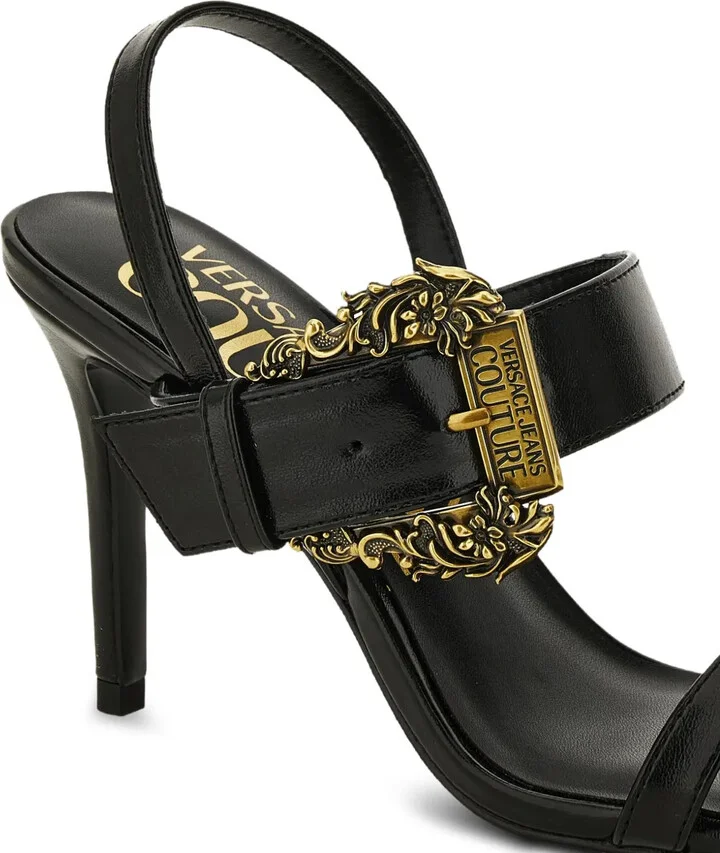 Buckle-Embellished Heeled Sandals - Image 4