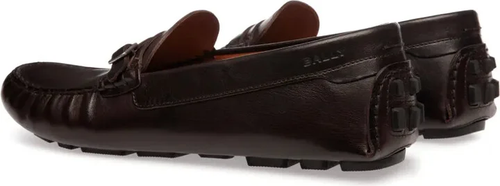 Buckle-Embellished Leather Loafers - Image 3