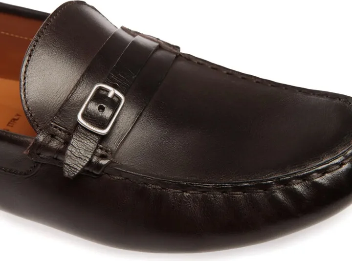 Buckle-Embellished Leather Loafers - Image 4