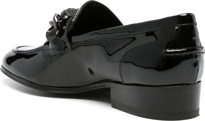 Buckle-Embellished Patent Leather Loafers - Image 3