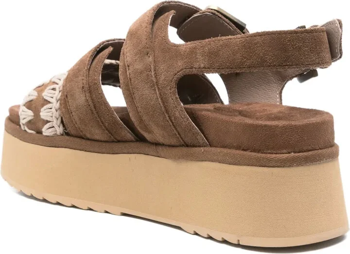 Buckle-Embellished Platform Sandals - Image 3