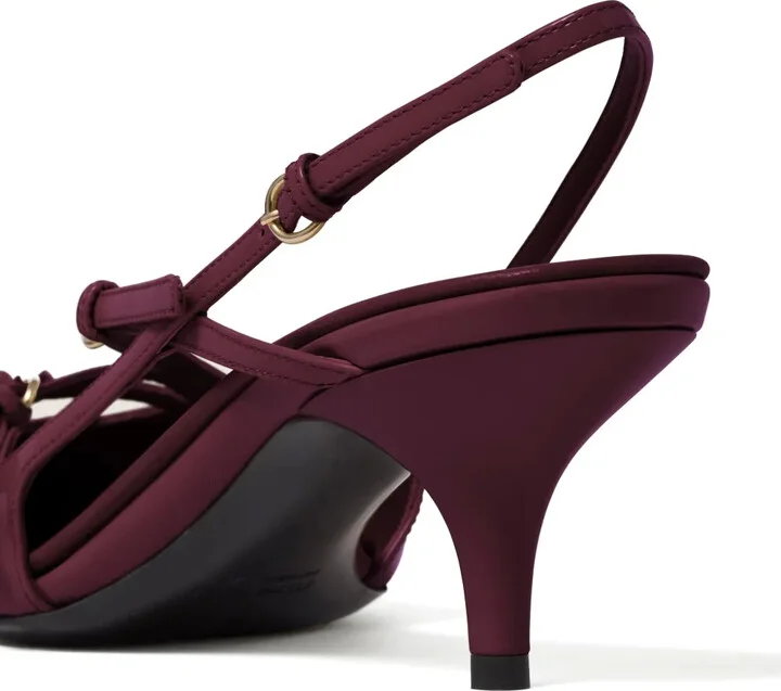 Buckle-Embellished Slingback Pumps - Image 3