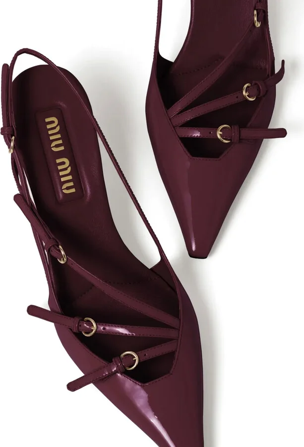 Buckle-Embellished Slingback Pumps - Image 4