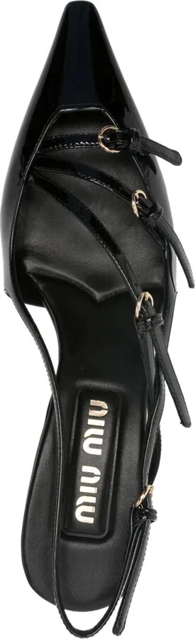 Buckle-Embellished Slingback Pumps - Image 4