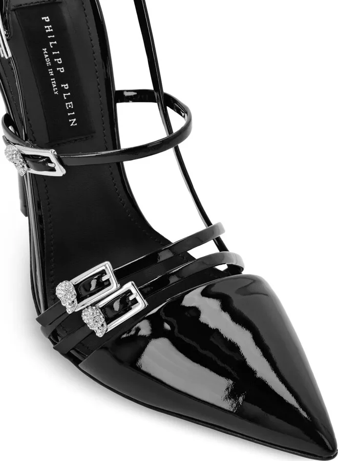 Buckle-Embellished Slingback Pumps - Image 3