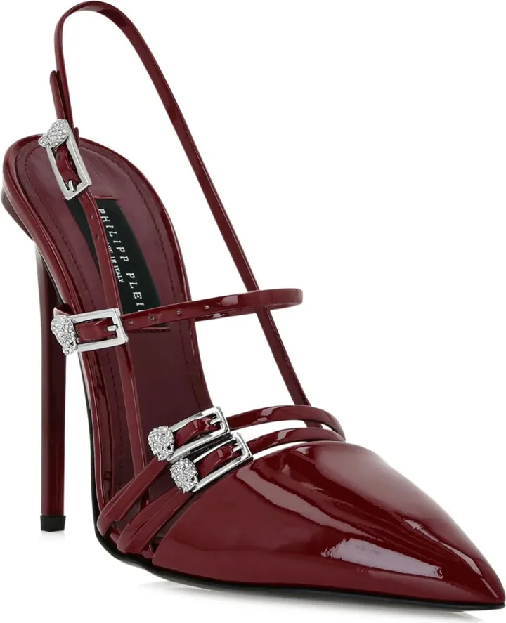 Buckle-Embellished Slingback Pumps - Image 2