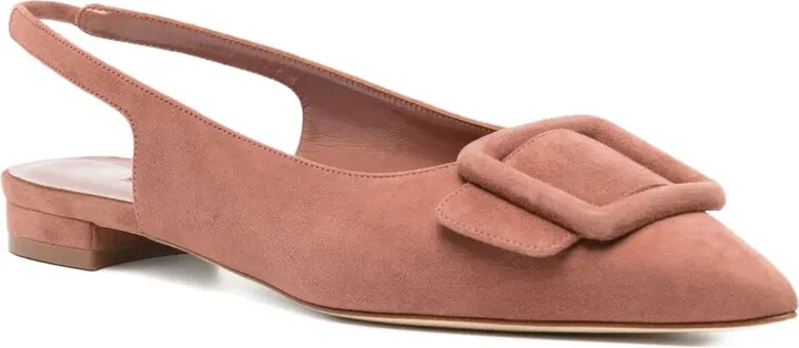 Buckle-Embellished Slingback Pumps - Image 2
