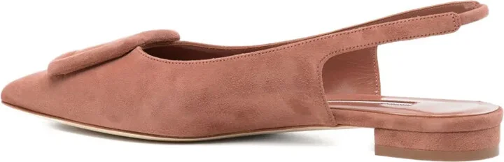 Buckle-Embellished Slingback Pumps - Image 3