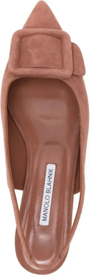 Buckle-Embellished Slingback Pumps - Image 4