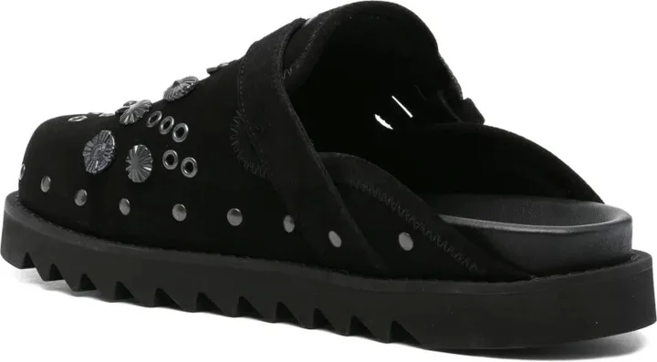 Buckle-Embellished Suede Mules - Image 3