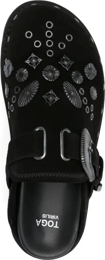 Buckle-Embellished Suede Mules - Image 4